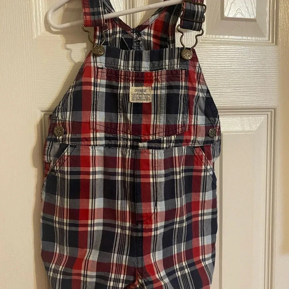 Oshkosh B’Gosh Plaid Shortalls